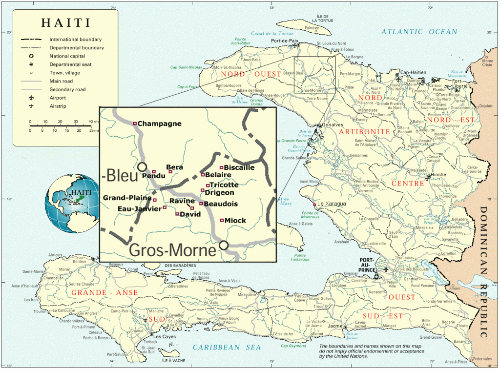Map of Starfish Ministry Area in Haiti