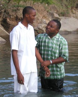 Pastor Diogene Baptizing